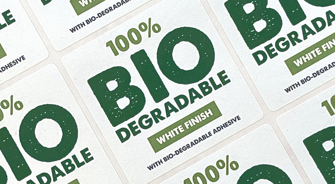 Biodegradable Sticker Name Biodegradable Paper Stickers | Custom Printed | StickerShop